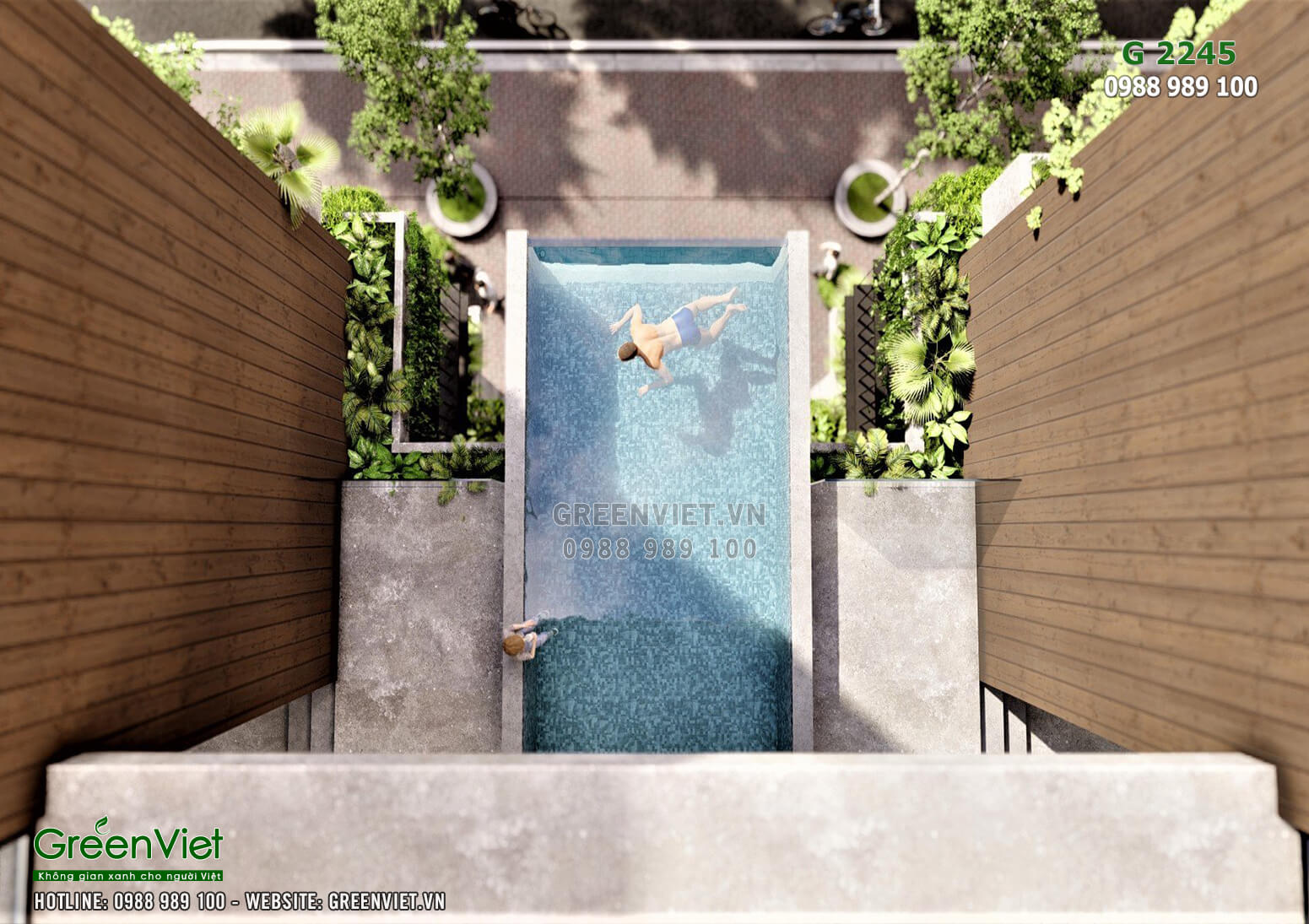 Hình ảnh: Biệt thự có bể bơi mang lại không gian đẹp và mát mẻ